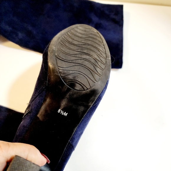 Impo Stretch Omara Navy Blue Textil Upper high heels boots size 8.5M - Picture 4 of 11